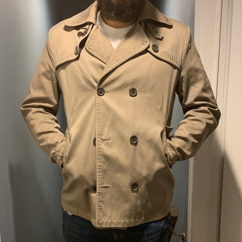 H&M Double Breasted 3/4 Trench Coat 44R